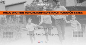Obavještenje o realizaciji akreditovane obuke &quot;Uticaj upotrebe psihoaktivnih supstanci i porodični sistem&quot;